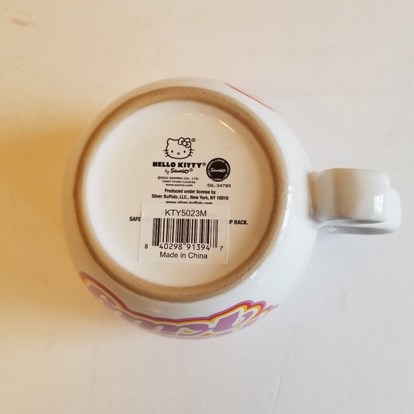 NWOT Hello Kitty Sanrio Mug White Mauve - Picture 8 of 10